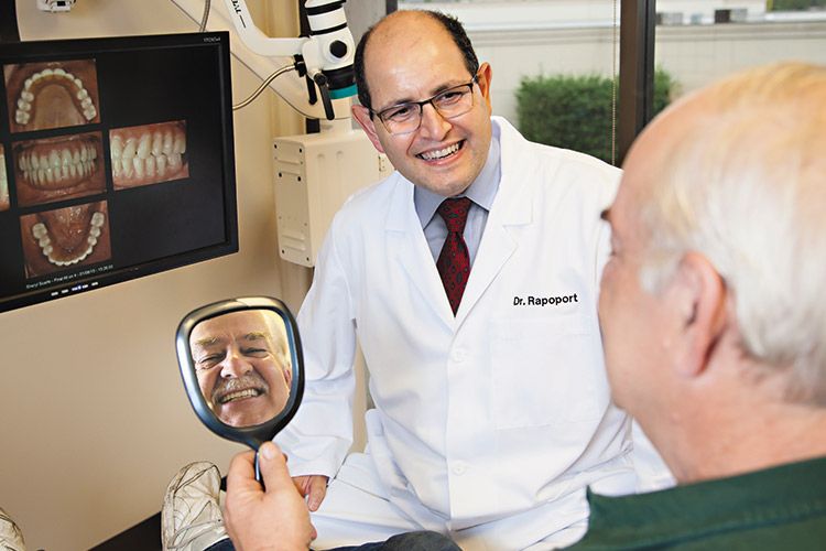 Dr. Rapoport with patient